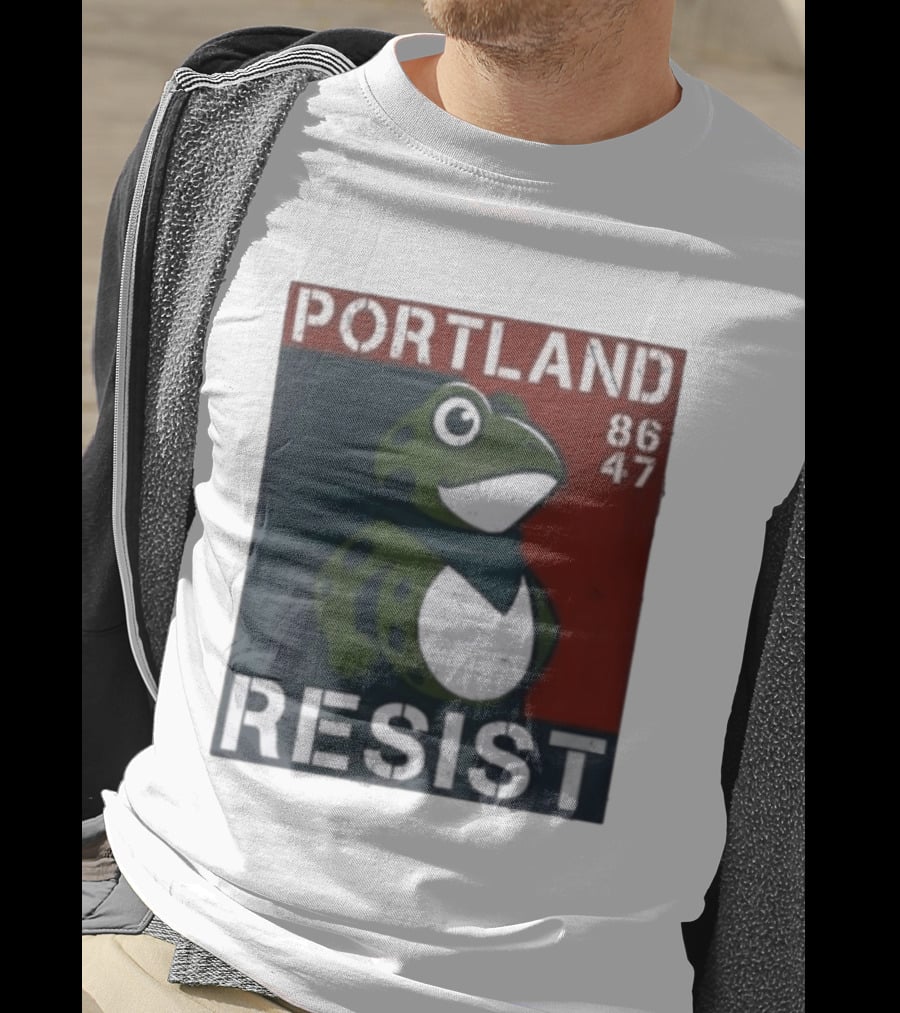 Portland Resist Frog 86 47 Protect The Frogs Trending Men T-Shirt