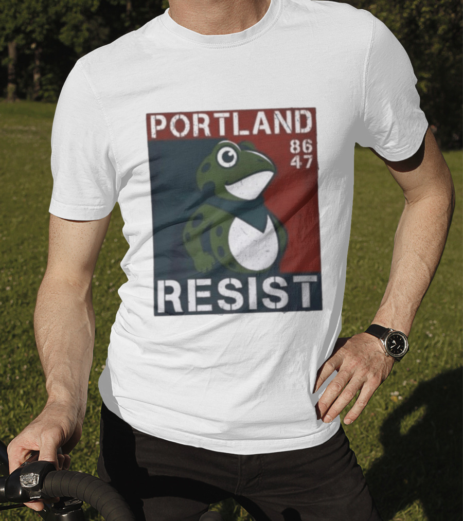 Portland Resist Frog 86 47 Protect The Frogs Trending Men T-Shirt