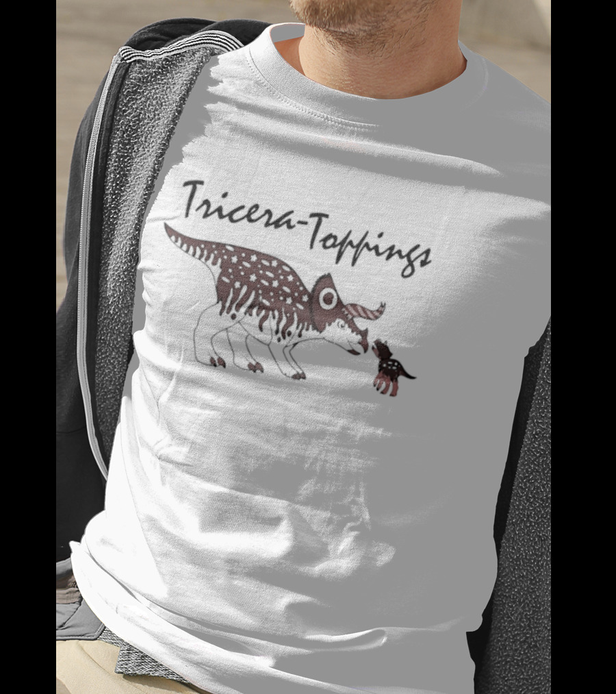 Tricera Toppings Dinosaur Treat Eating Sundae T-Shirt