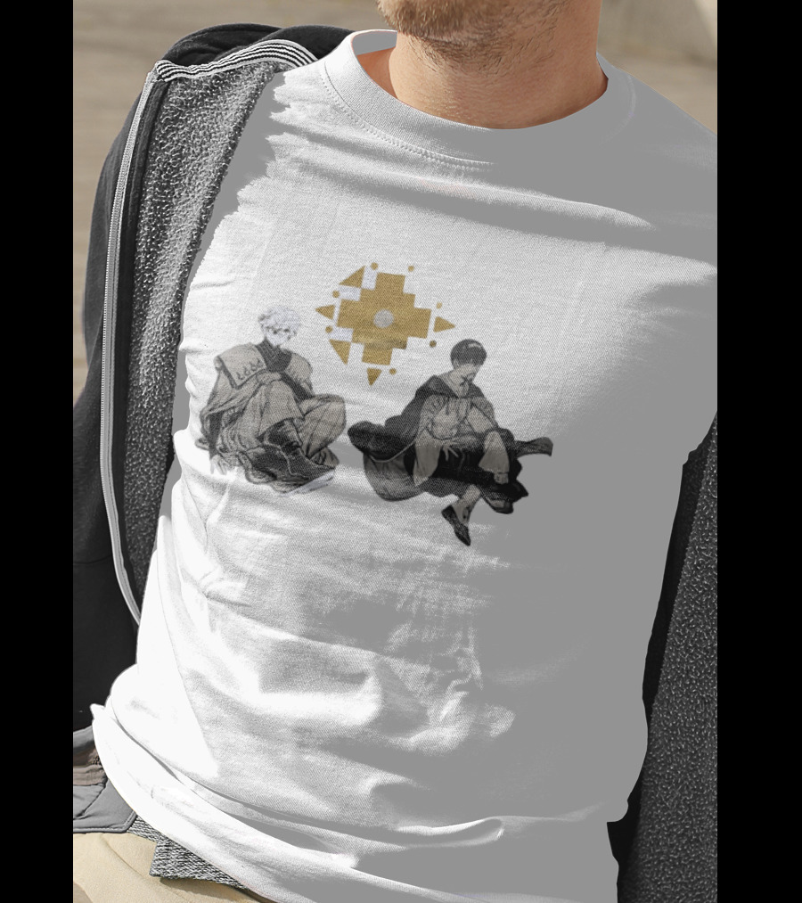 Witch Hat Atelier Character Art Featuring Stylish Outfits And Geometric T-Shirt