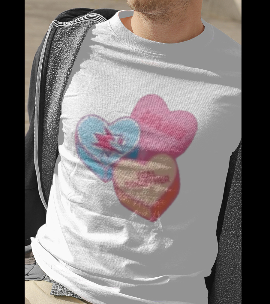 San Jose Sharks Valentine Candy Heart Teal Together T-Shirt