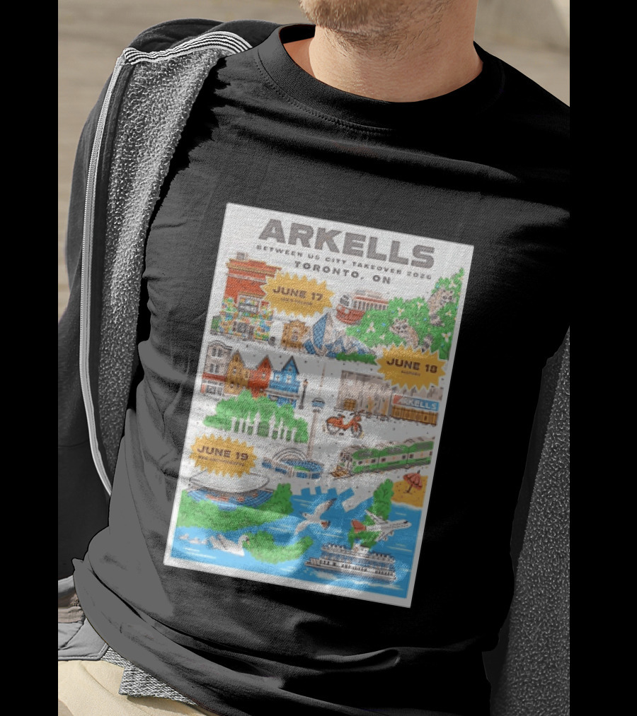 Arkells Between Us City Takeover 2026 Toronto ON June 17 18 19 Lee Palace History Roy Thomson Hall Venue Dates Streetcar CN Tower Green Spaces T-Shirt
