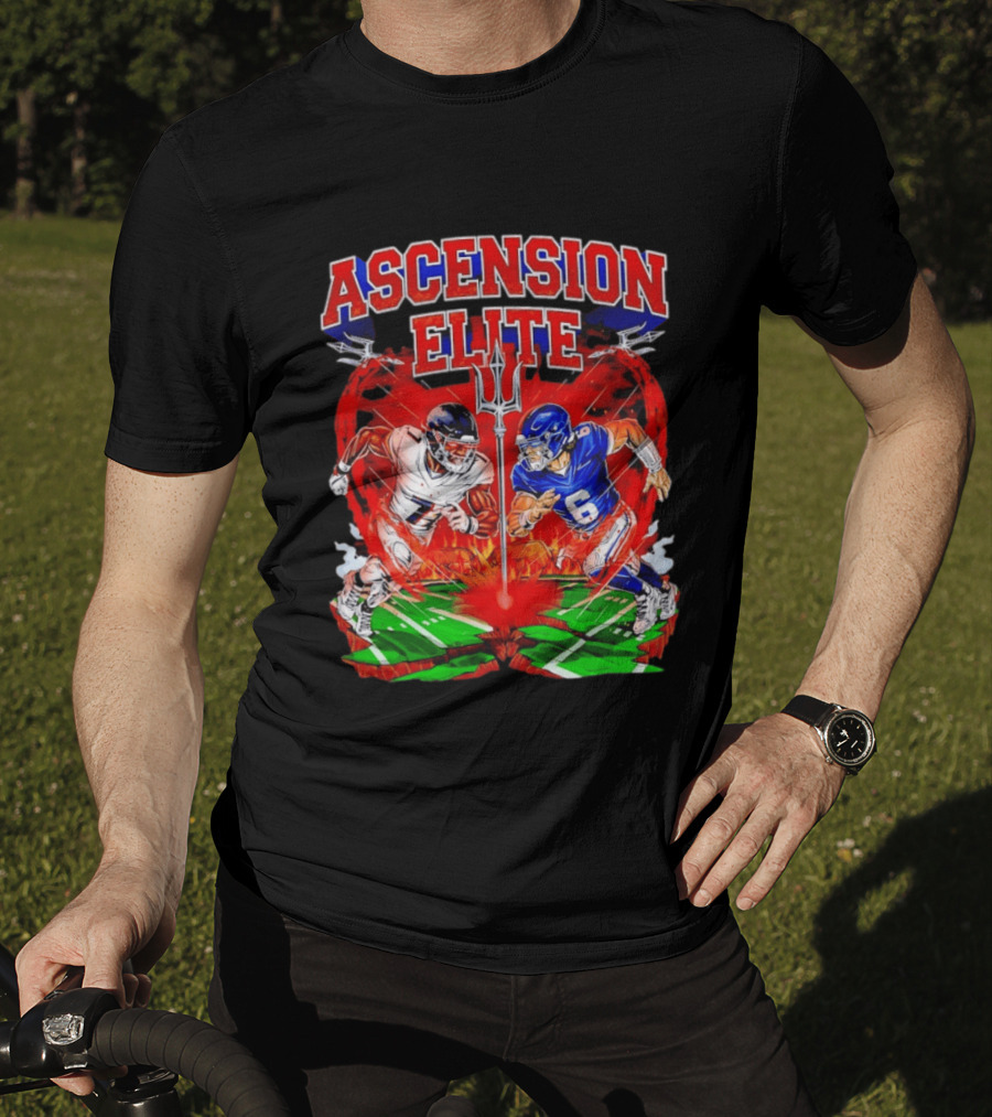 Ascension Elite Football Players Trident Fire Field Face Off T-Shirt