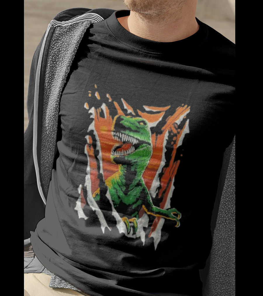 Liquid Blue Rex Dinosaur Jurassic Ripped Claw T-Shirt