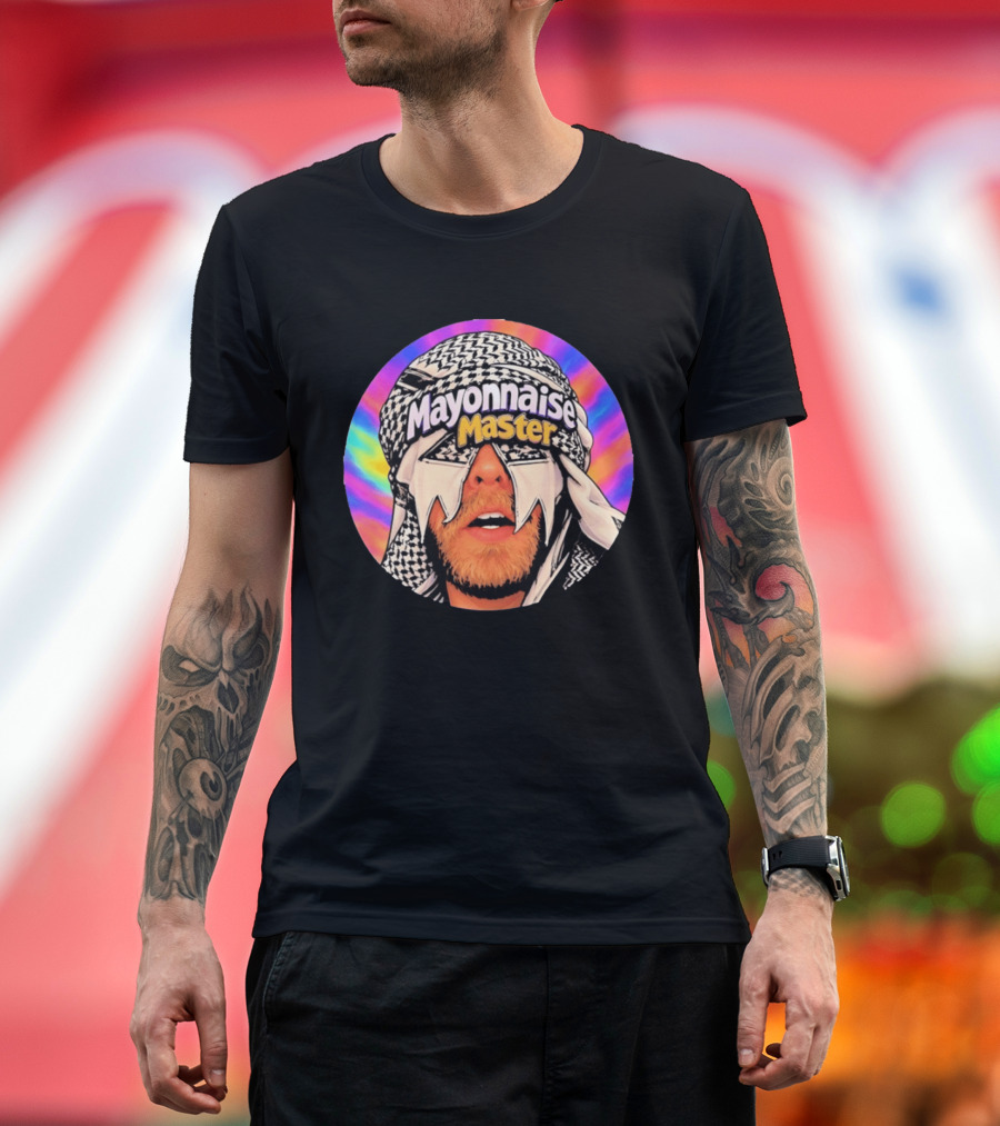 Mayonnaise Master Psychedelic Headwear Humor T-Shirt