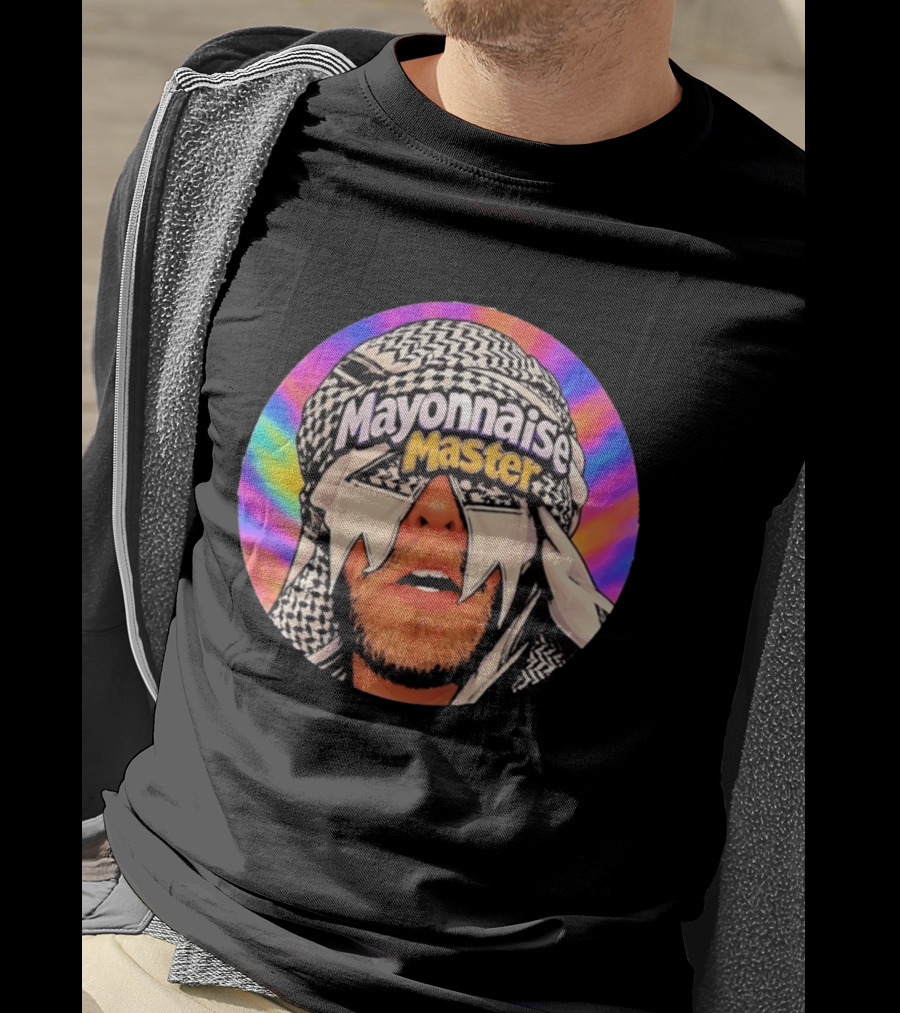Mayonnaise Master Psychedelic Headwear Humor T-Shirt