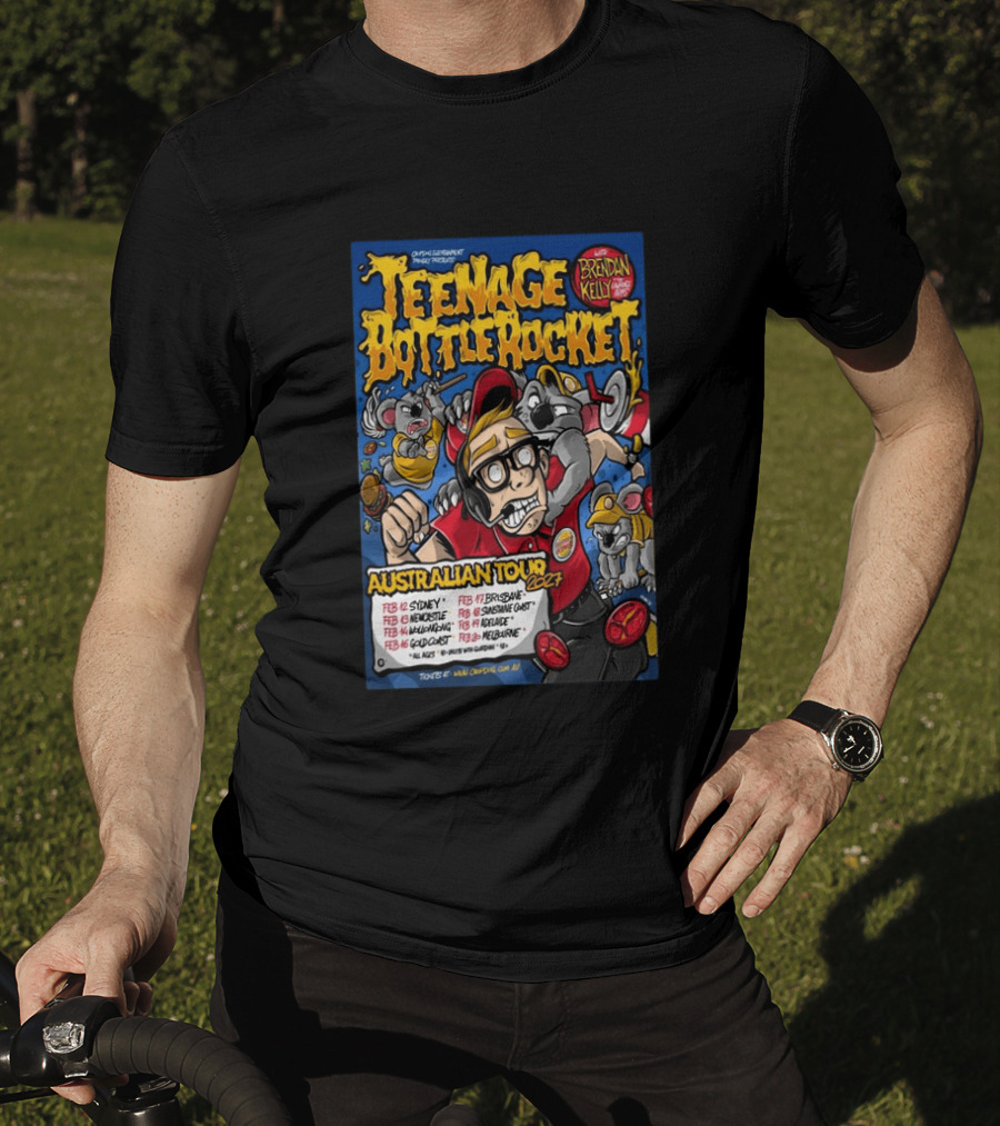 Teenage Bottle Rocket Australian Tour 2024 With Brendan Kelly Dates And Cities T-Shirt