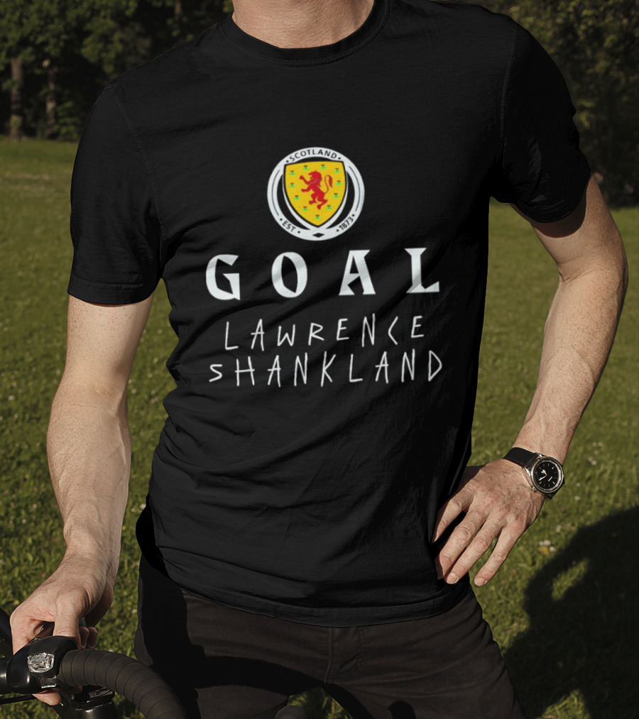 Goal Lawrence Shankland Scotland National Football Team Est 1873 Lion Crest T-Shirt
