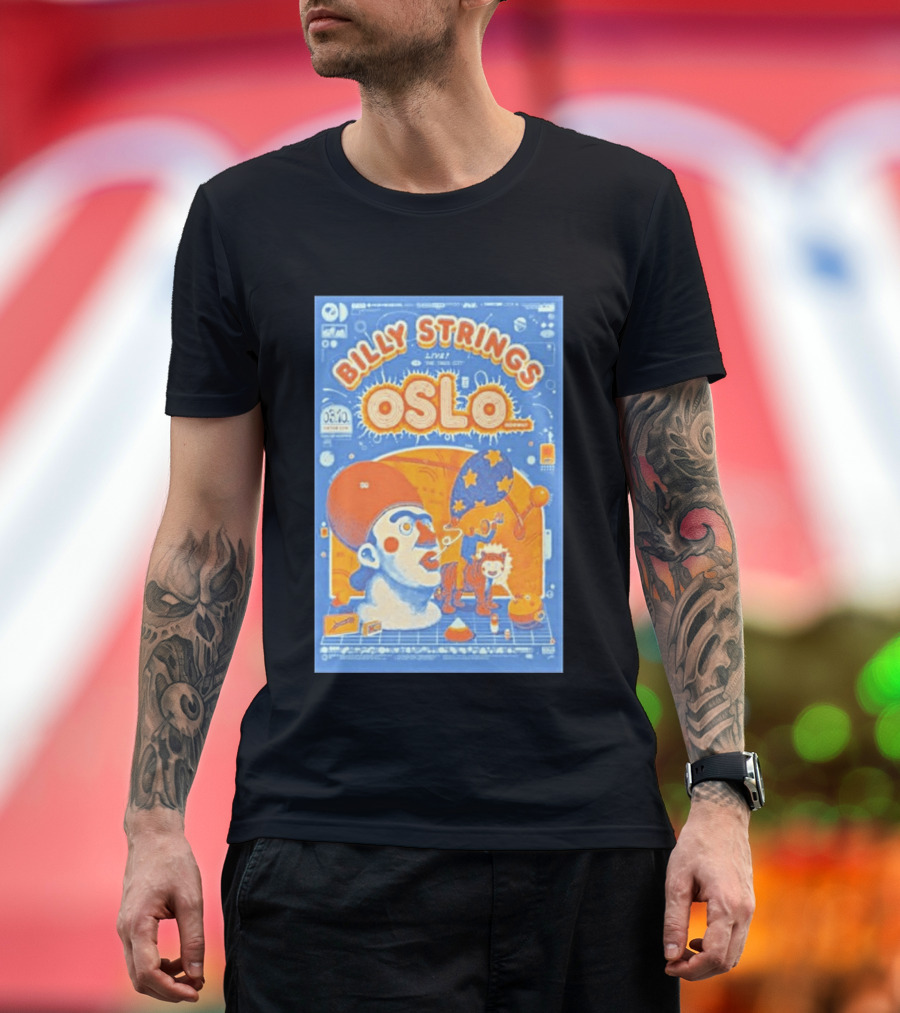 Billy Strings Live Oslo Norway 06.10 Tour Event T-Shirt