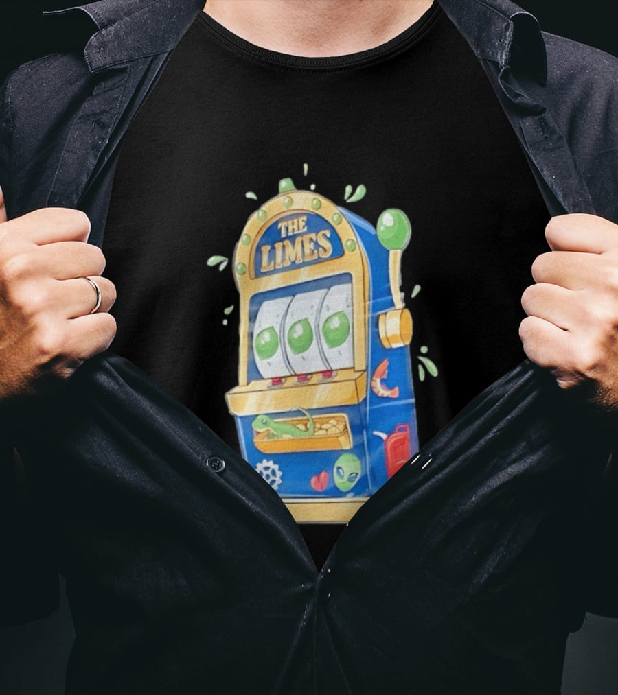 The Limes Slot Machine Gambling Casino With Aliens And Citrus T-Shirt