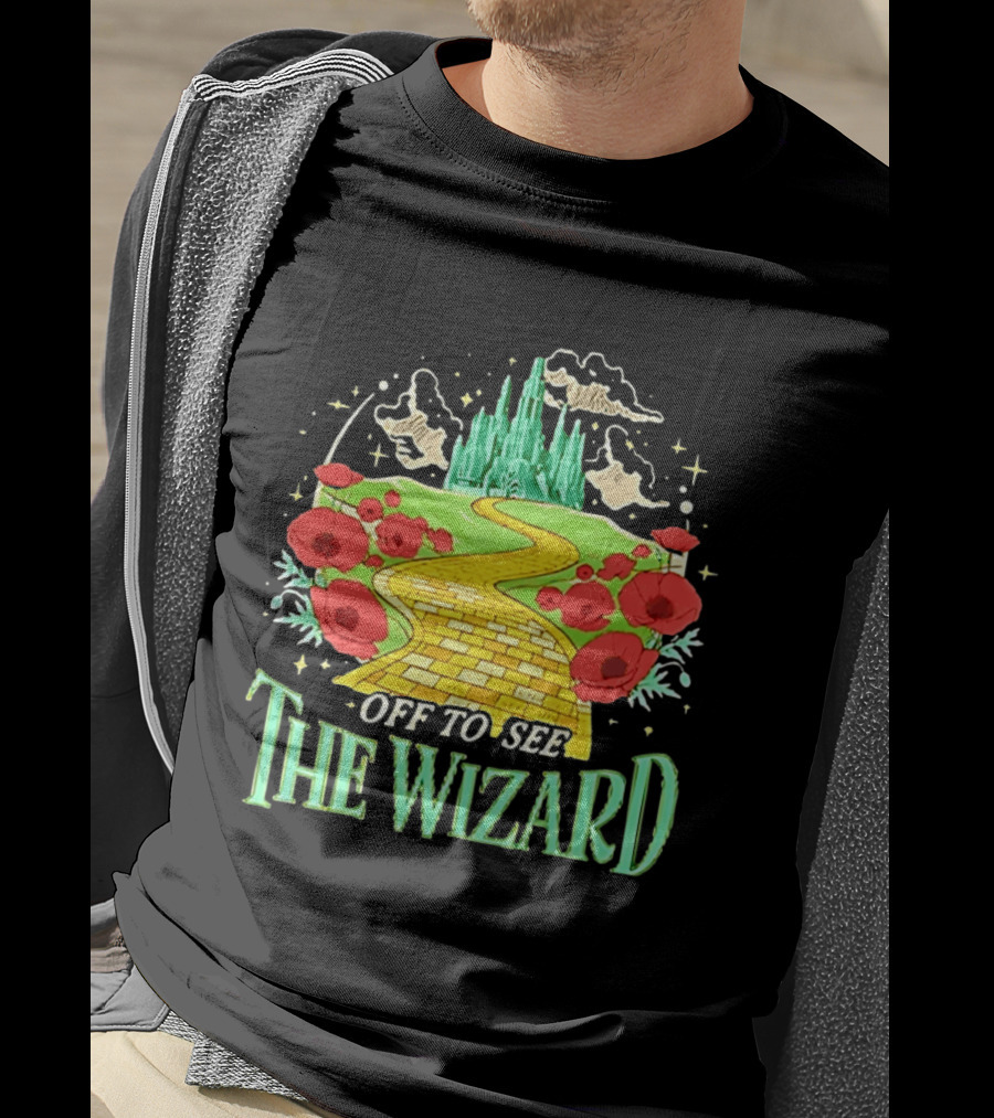 Off To See The Wizard Yellow Brick Road Fantasy Longsleeve T-Shirt