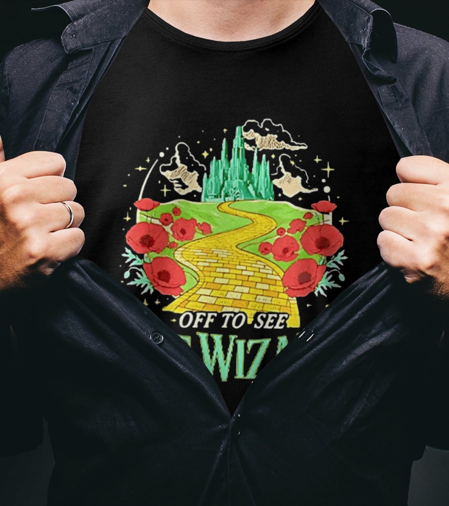 Off To See The Wizard Yellow Brick Road Fantasy Longsleeve T-Shirt