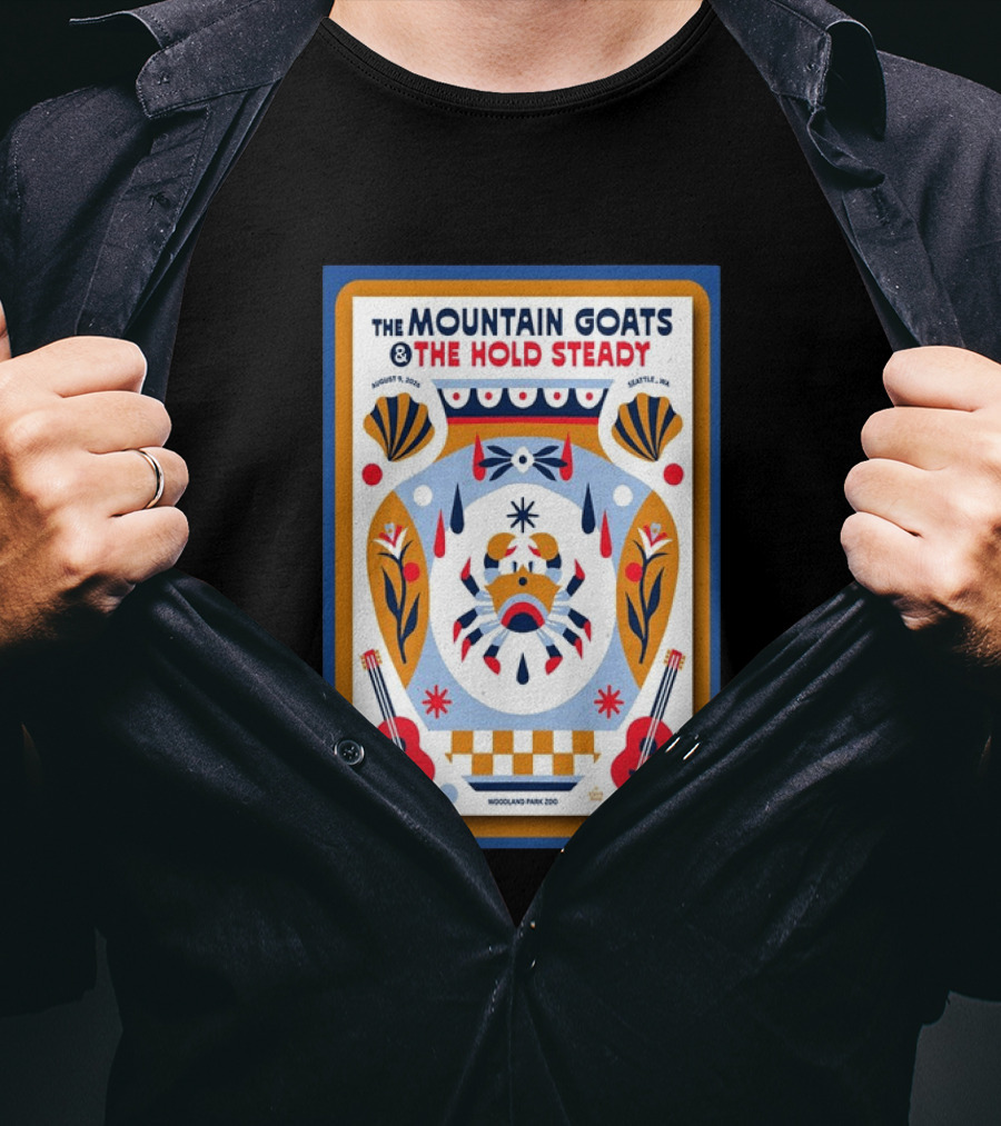 The Mountain Goats & The Hold Steady August 9 2026 Seattle Woodland Park Zoo Tour T-Shirt