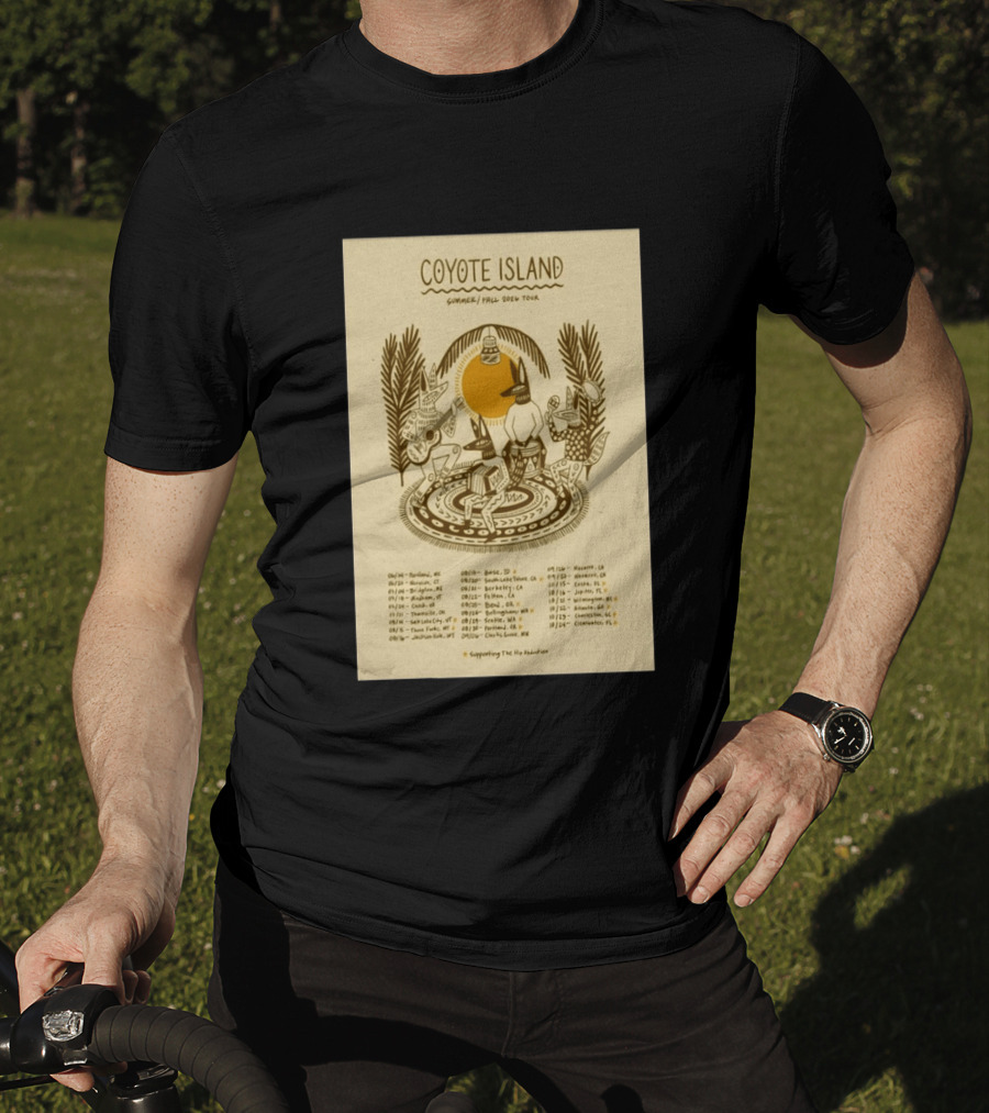 Coyote Island Summer Fall 2026 Tour Portland Boise Berkeley Petaluma T-Shirt
