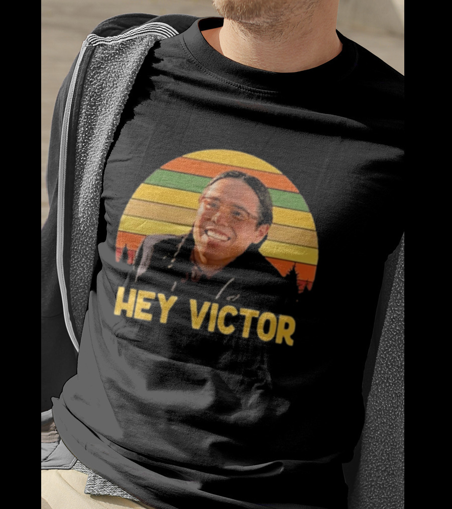 Hey Victor Thomas Builds The Fire Smoke Signals Retro Rainbow T-Shirt