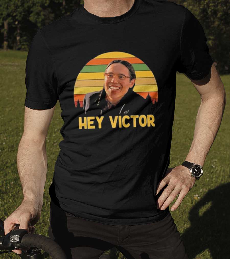 Hey Victor Thomas Builds The Fire Smoke Signals Retro Rainbow T-Shirt