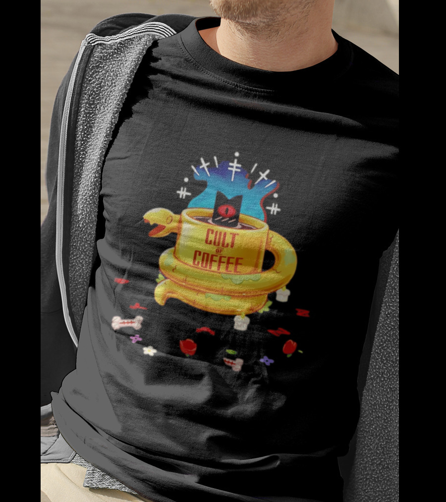 Cult Of Coffee Occult Snake Candle Witchcraft Cup T-Shirt