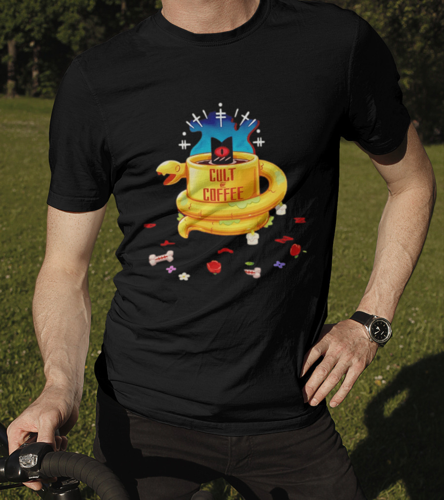 Cult Of Coffee Occult Snake Candle Witchcraft Cup T-Shirt