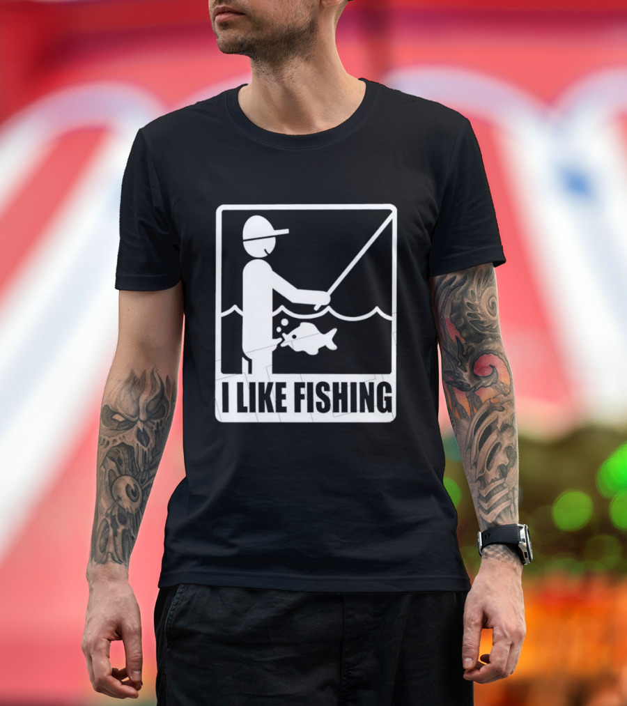 I Like Fishing Fisherman Angler Catching Fish T-Shirt