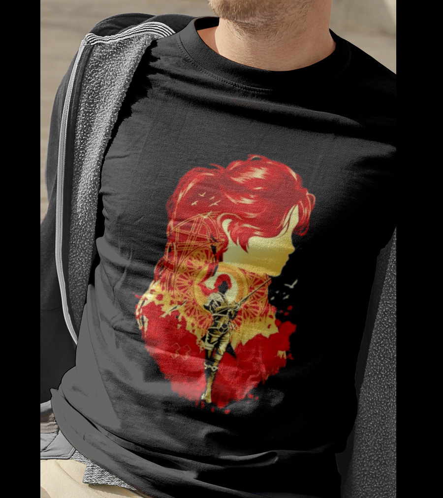 Paintress Expeditioner Red Haired Warrior Emblem 33 Discovery T-Shirt