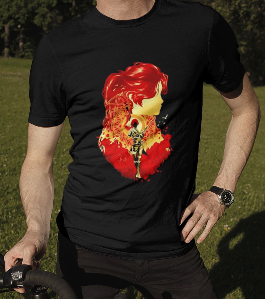 Paintress Expeditioner Red Haired Warrior Emblem 33 Discovery T-Shirt