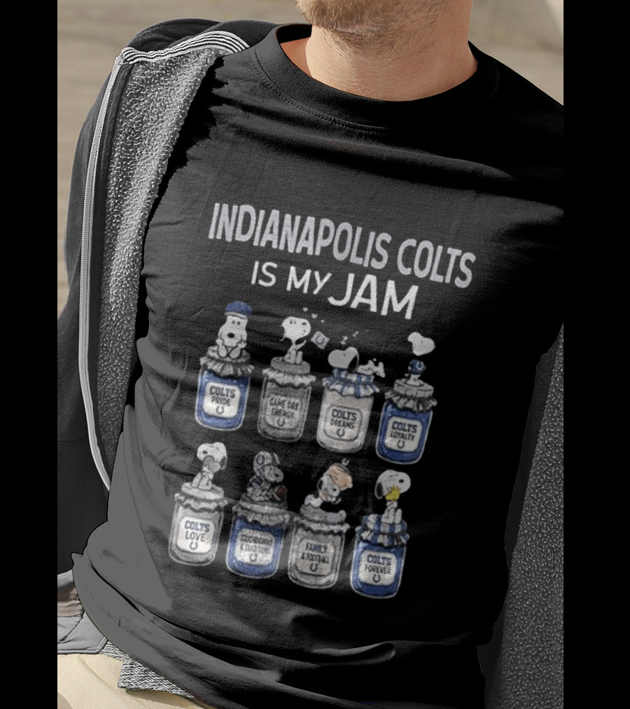 Indianapolis Colts Is My Jam Snoopy Colts Pride Family Forever T-Shirt