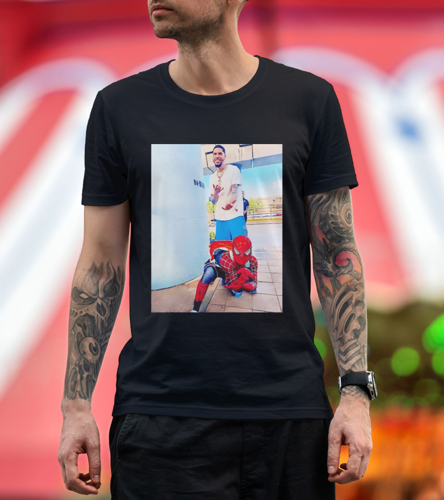 Jayson Tatum Spider Man Boston Celtics T-Shirt