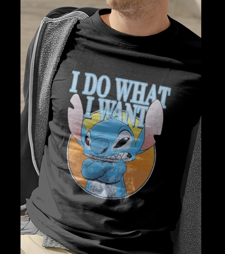 Disney Lilo And Stitch Men's Stitch I Do What I Want Vintage Look T-Shirt
