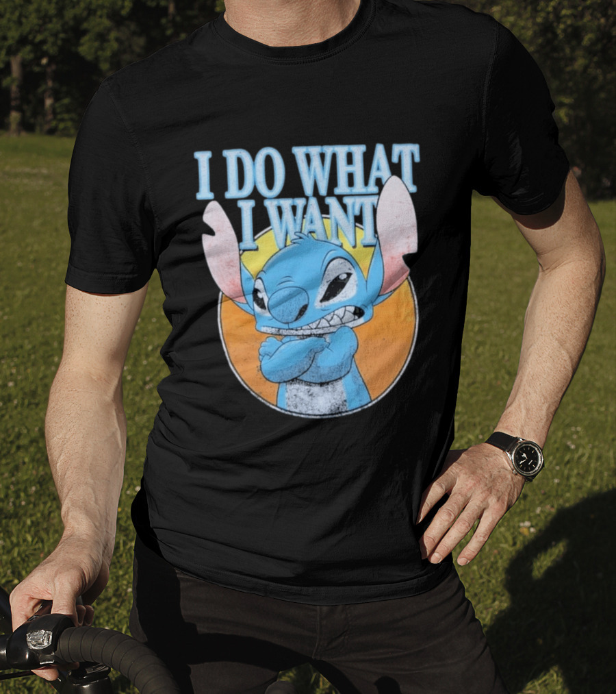 Disney Lilo And Stitch Men's Stitch I Do What I Want Vintage Look T-Shirt