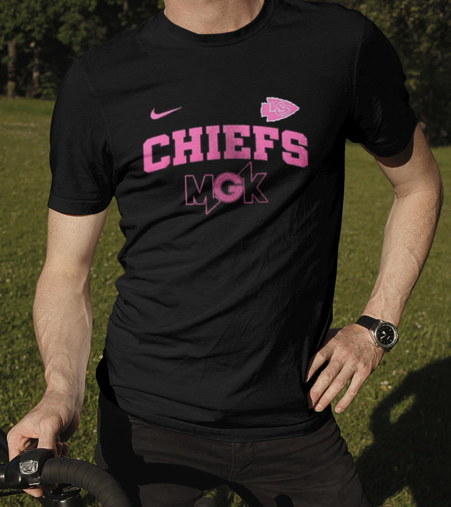 Nike Kansas City Chiefs MGK Collaboration Pink T-Shirt
