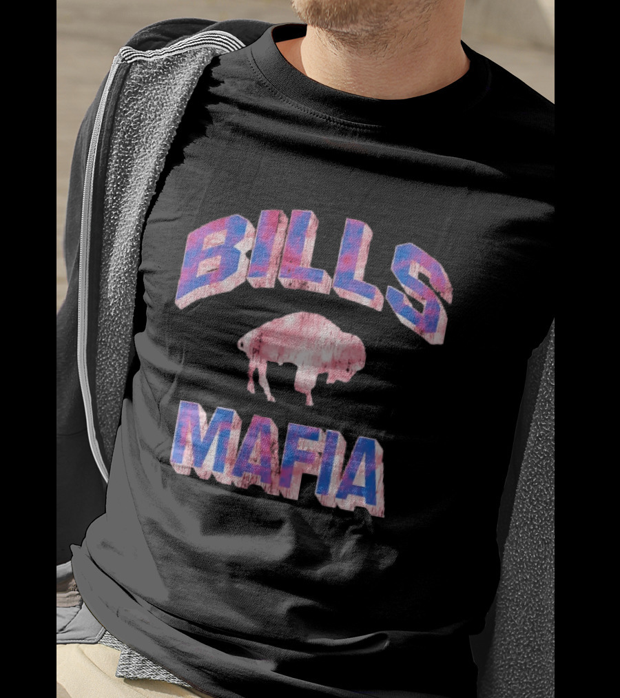 Bills Mafia Distressed Buffalo Bills Football T-Shirt