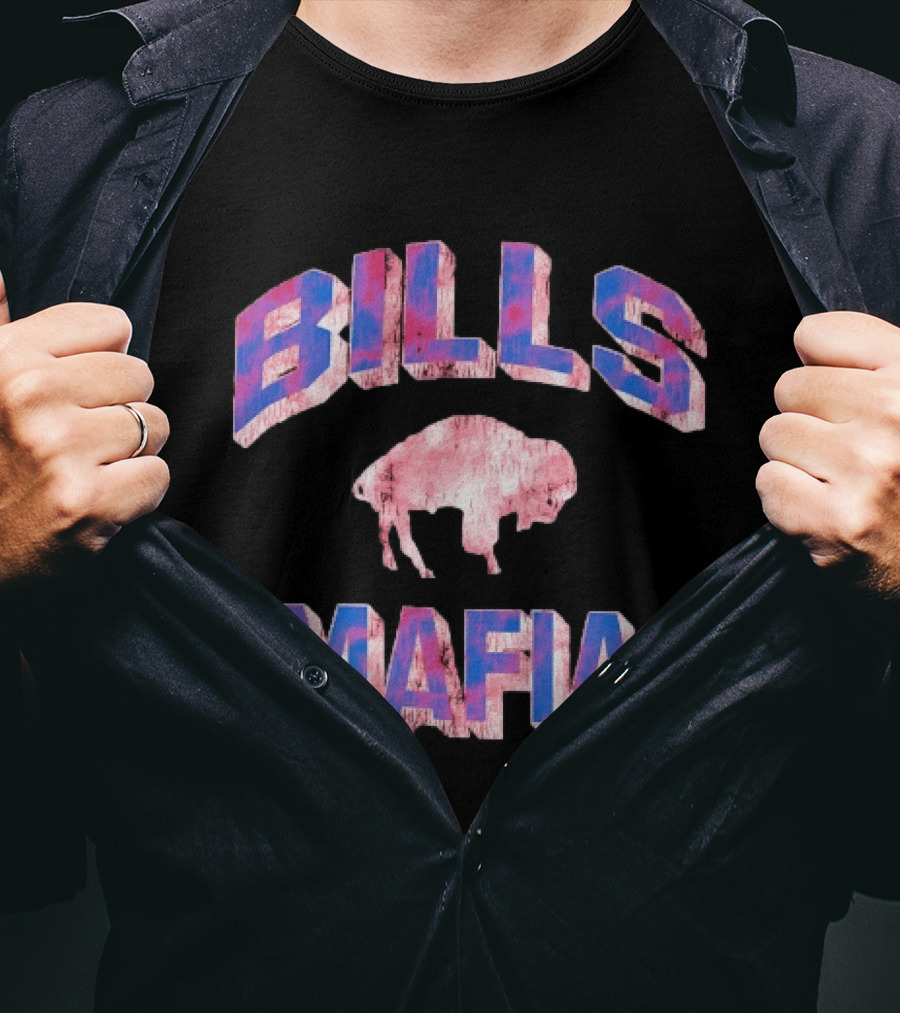 Bills Mafia Distressed Buffalo Bills Football T-Shirt