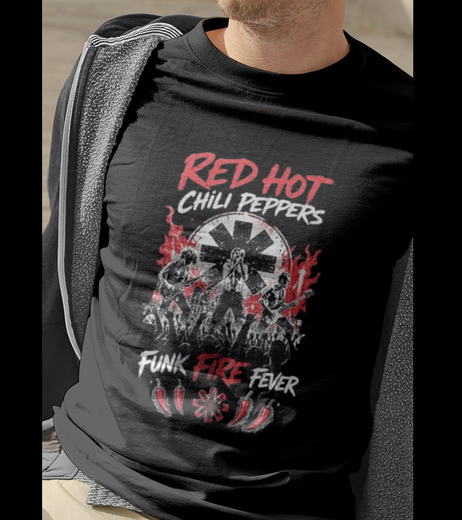 Red Hot Chili Peppers Funk Fire Fever Band Concert T-Shirt