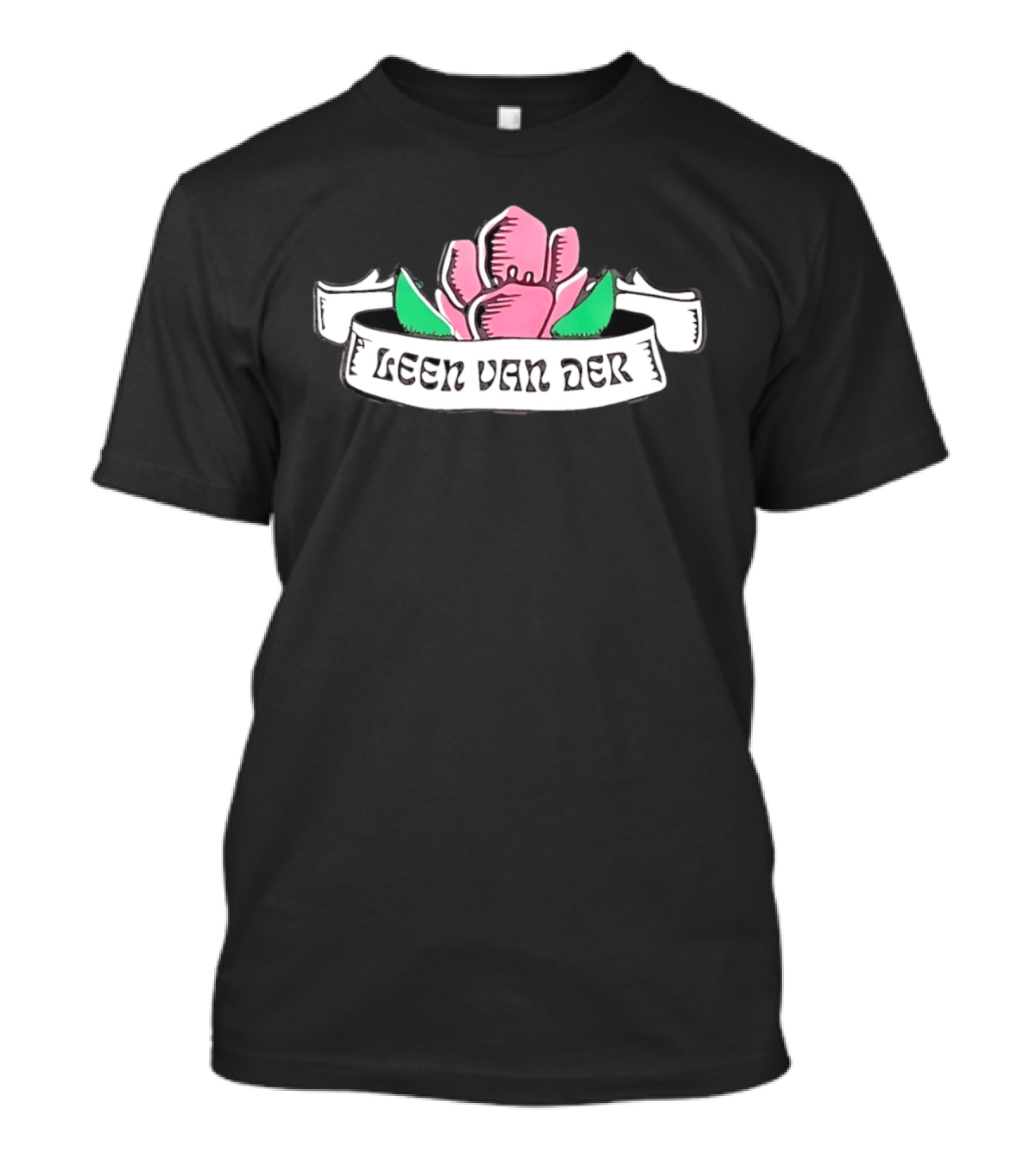 Leen Van Der Pink Flower Banner T-Shirt