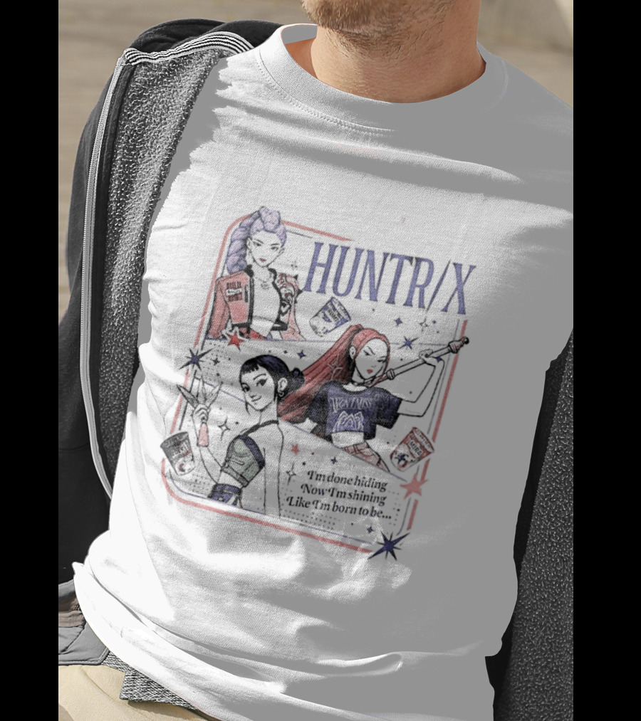 HUNTR/X Anime Demon Hunter Trio Featuring Mira Rumi Zoey T-Shirt