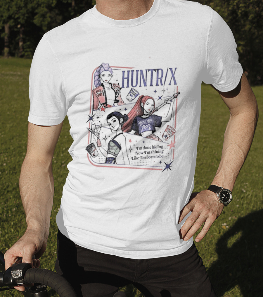 HUNTR/X Anime Demon Hunter Trio Featuring Mira Rumi Zoey T-Shirt