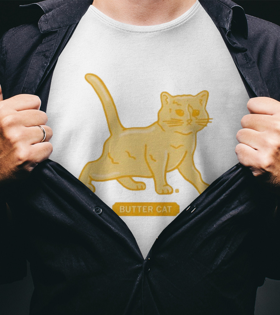 Butter Cat Animal Kitten Playful T-Shirt