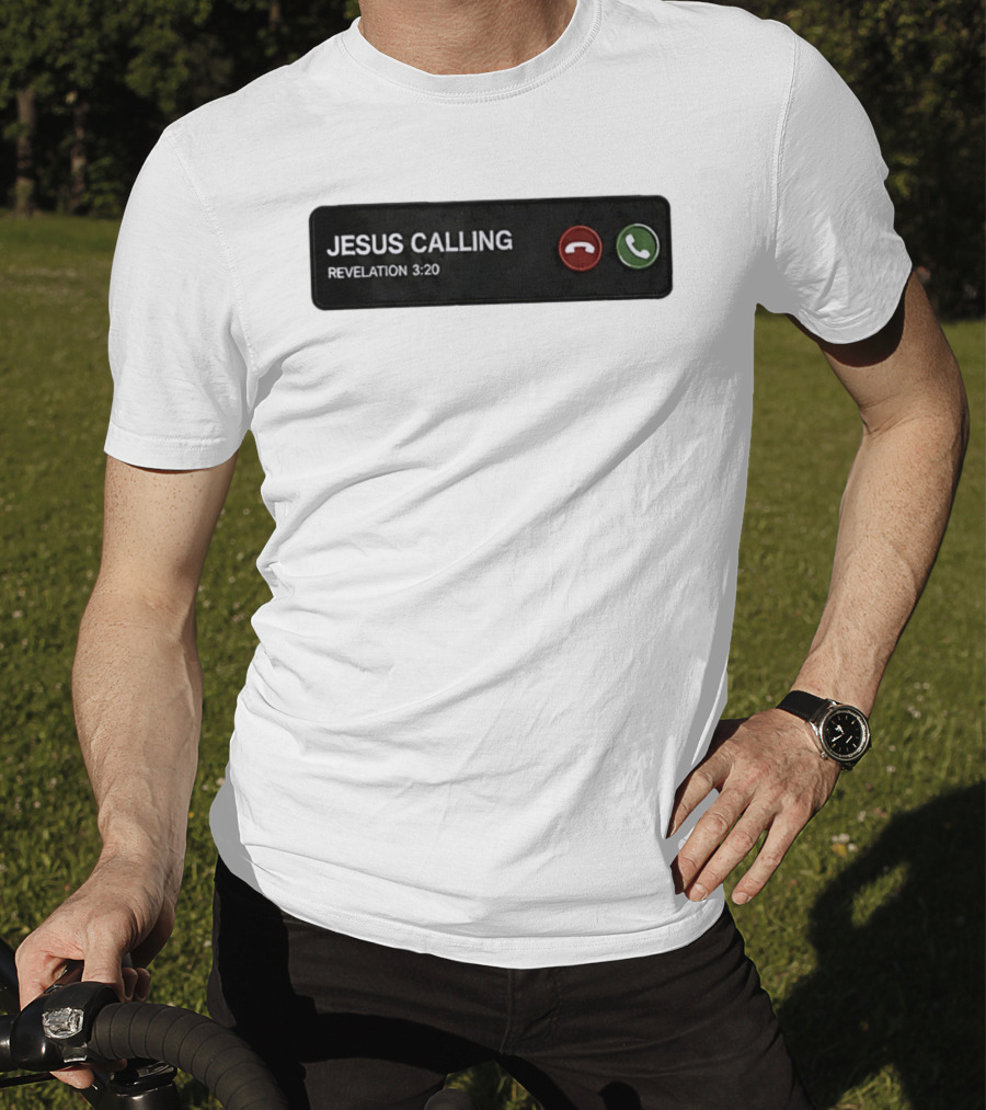 Jesus Calling Revelation 3 20 Christian Phone T-Shirt