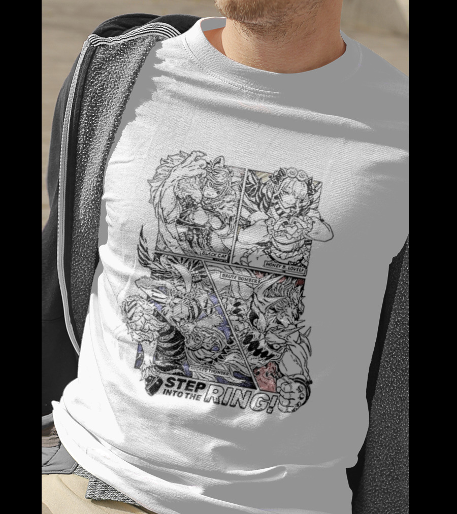 Classic Step Into The Ring Street Fighter Ken Vs Ryu Showdown T-Shirt