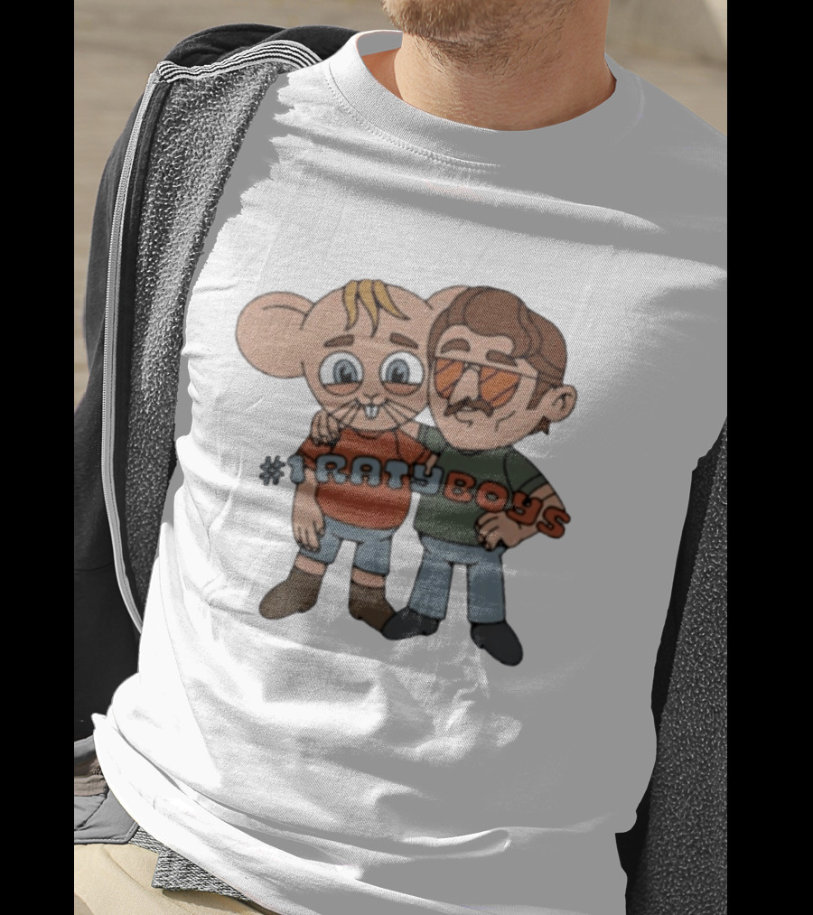 Ratyboys Cartoon Characters With Mouse And Sunglasses Duo T-Shirt