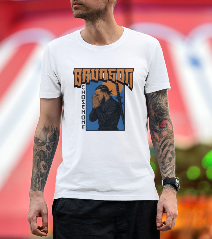 Brunson Chosen One Samurai Style Meditation And Sword T-Shirt