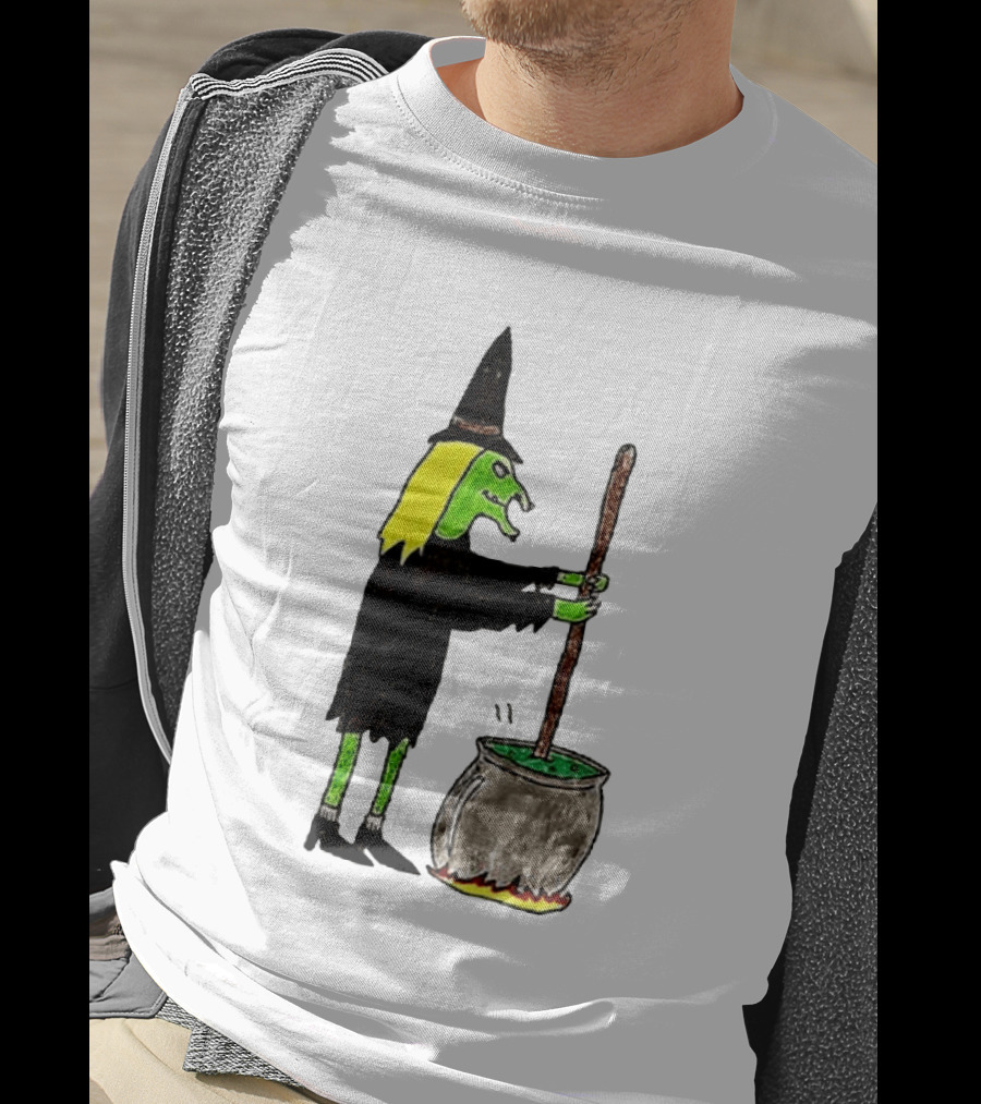 Witch Stirring Cauldron Soup Season Halloween Magic T-Shirt