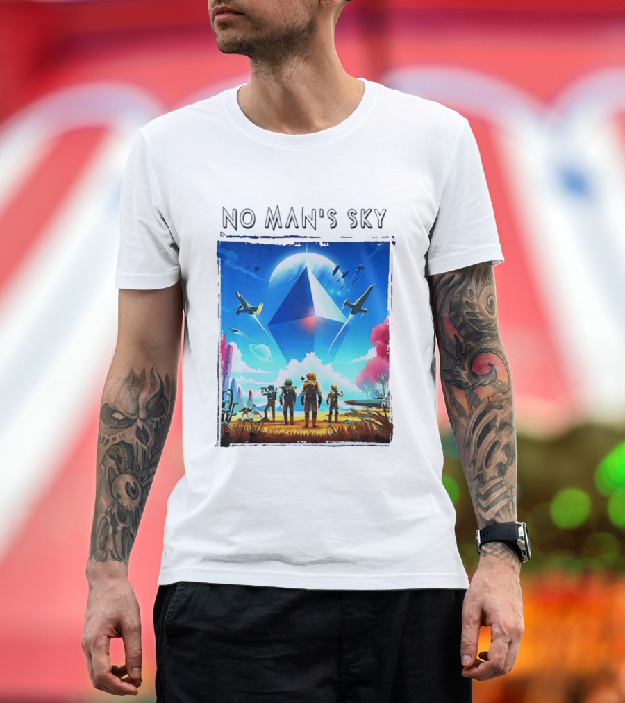 No Man's Sky Adventure With Spacecrafts And Explorers T-Shirt