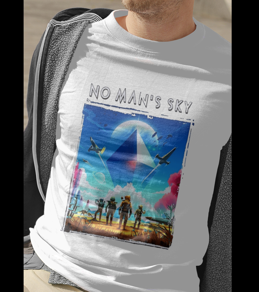 No Man's Sky Adventure With Spacecrafts And Explorers T-Shirt