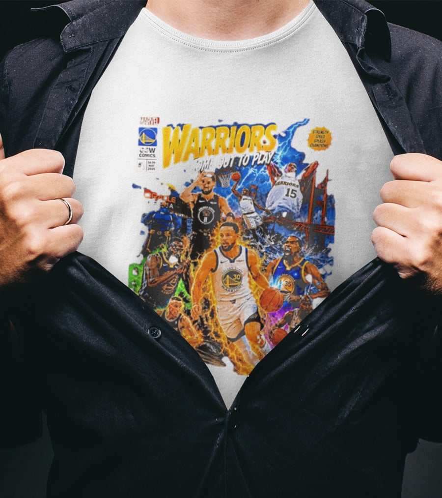 Golden State Warriors Come Out To Play Comic Book Marvel Oracle Arena T-Shirt