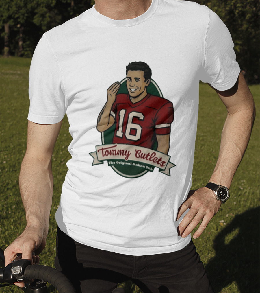 Tommy DeVito 16 Football Jersey Tommy Cutlets The Original Italian Sub T-Shirt