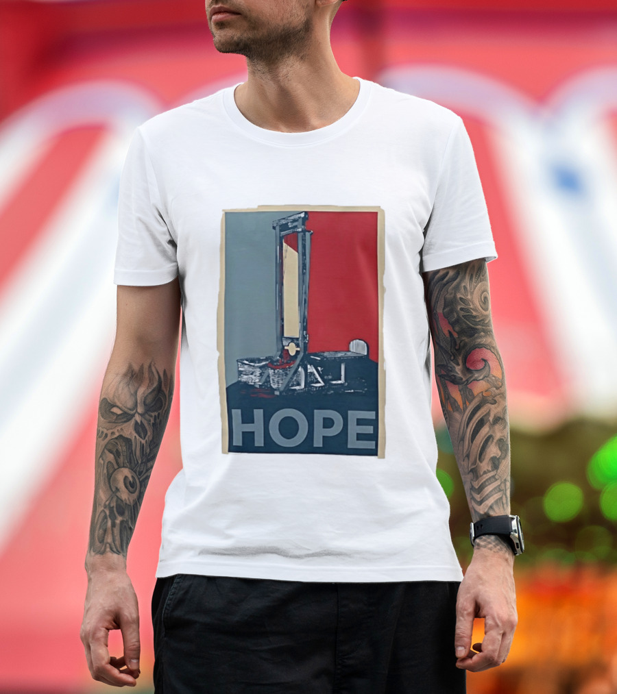 Hope Guillotine Vintage Style Political Icon Concept T-Shirt