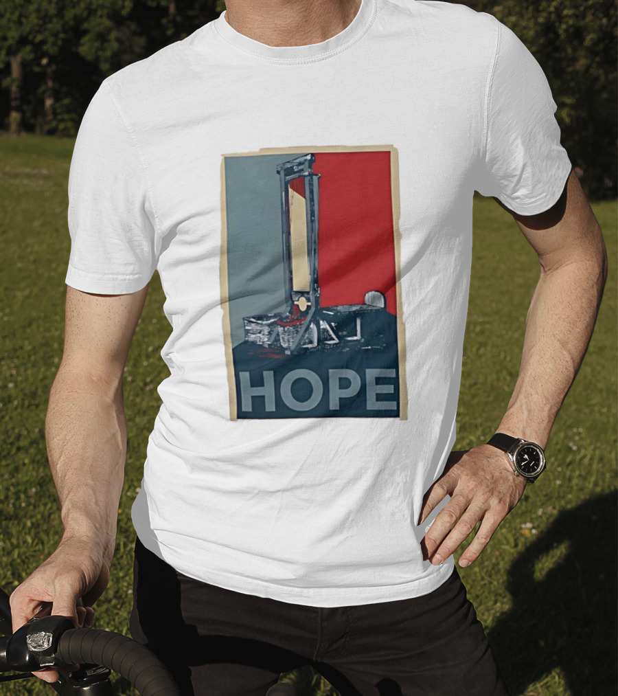 Hope Guillotine Vintage Style Political Icon Concept T-Shirt