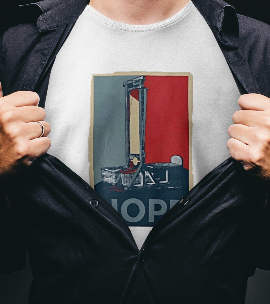 Hope Guillotine Vintage Style Political Icon Concept T-Shirt