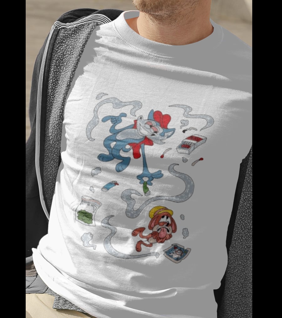 Original Ls Mark Catching Up Episode 2 Cartoon Characters With Smoke And Comic Effects T-Shirt